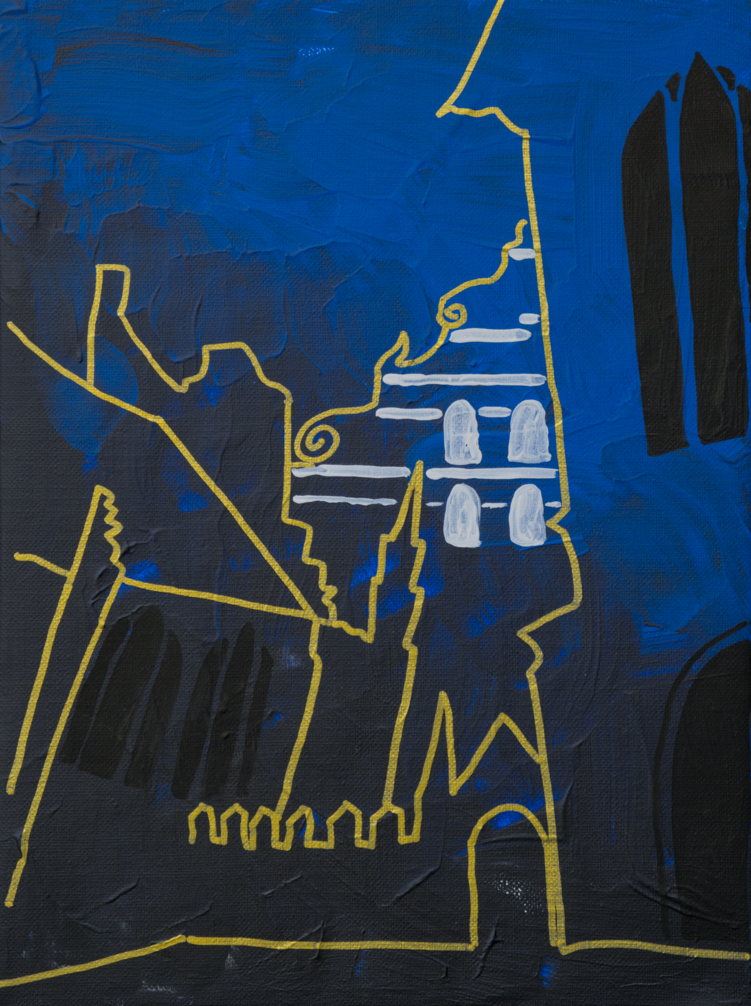 Vilnius stitched in gold